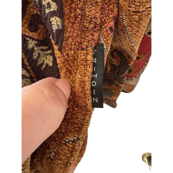 Trimdin S? Brocade Jacket Blazer Wearable Art Floral Reversible Provence Garden - Picture 14 of 14